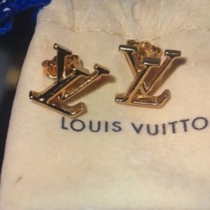Louis Vuitton LV logo earrings